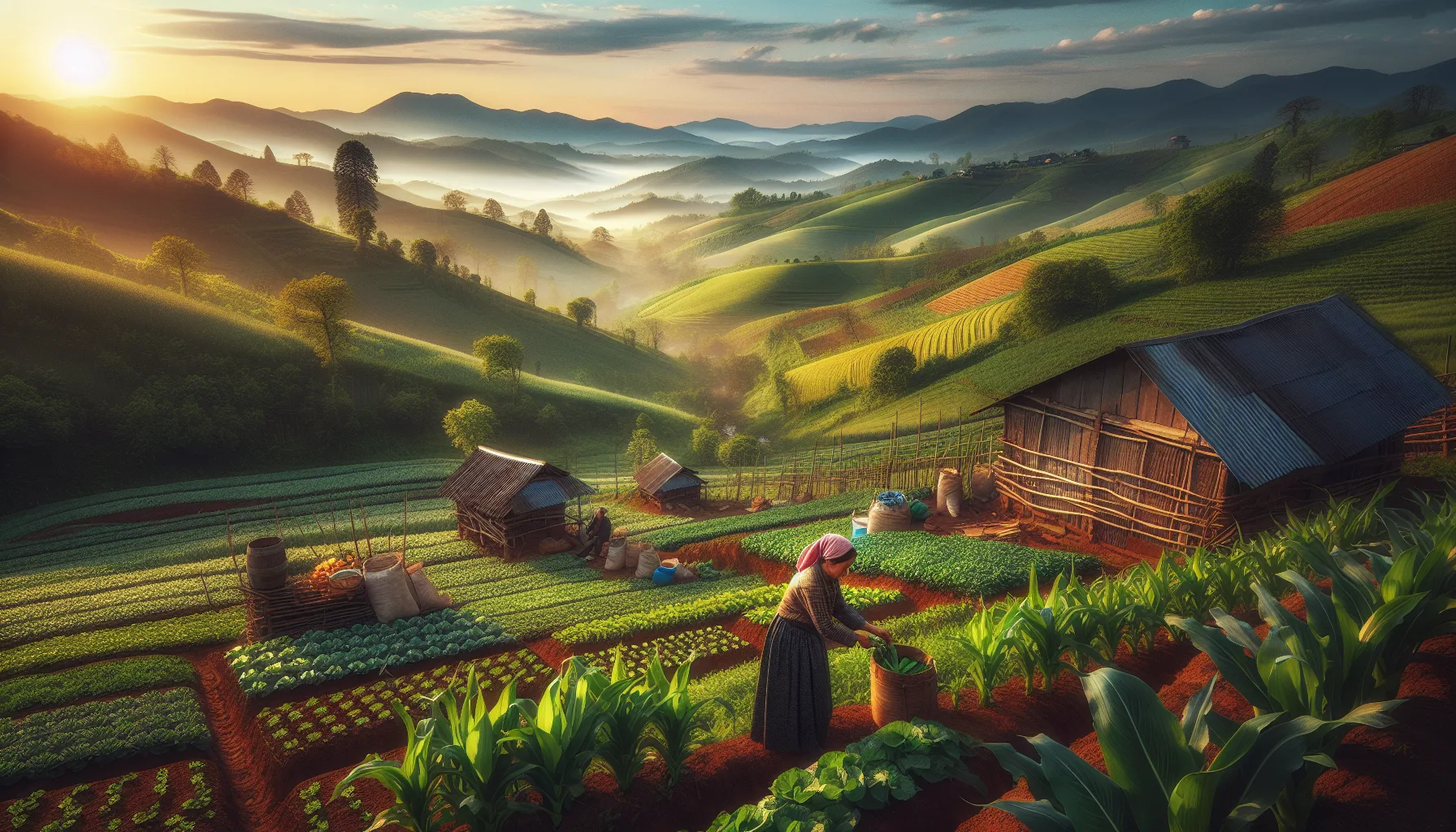 Agriculture paysanne en Europe avec petites fermes traditionnelles